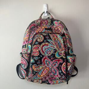 Vera Bradley Parisian Paisley Print Campus Backpack Quilted Travel Luggage